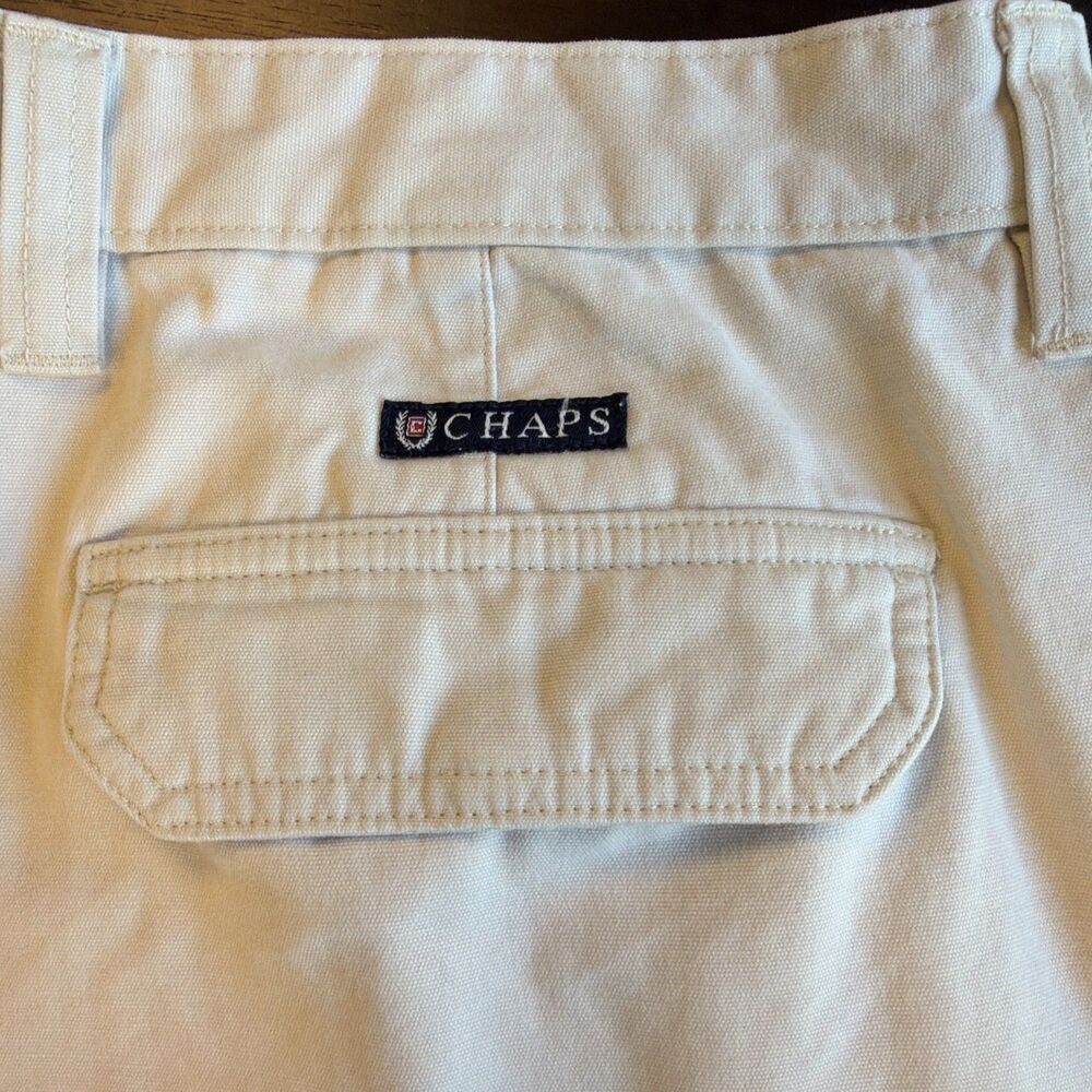 VTG Chaps Ralph Lauren Stone Cargo Shorts W36 Y2K Skater Street Gorpcore Dad - Picture 4 of 16